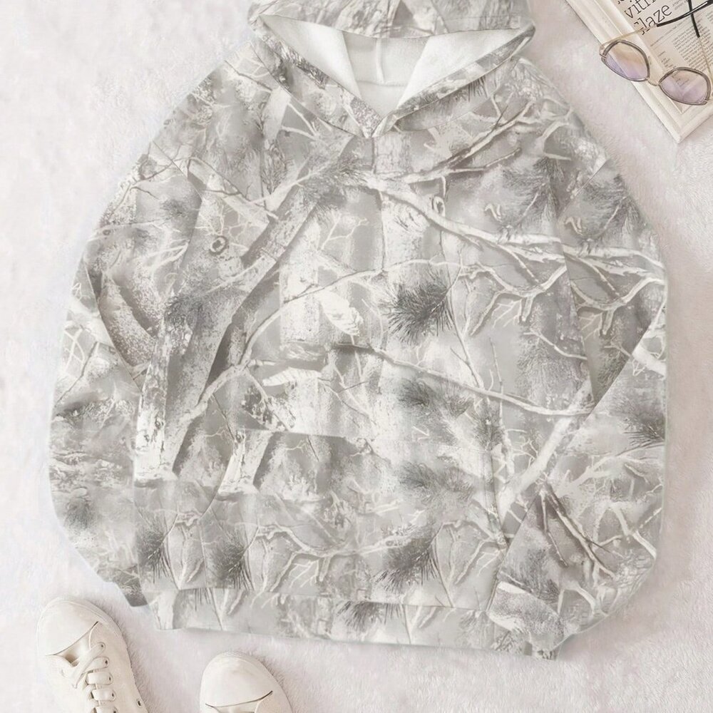 Casual Women's camo print Hooded Sweatshirt - Picture 4 of 6